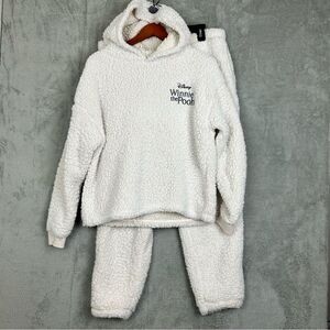 Winnie the Pooh Fleece Sweatshirts Pants Relax Fit Hooded Top Women's Size Large